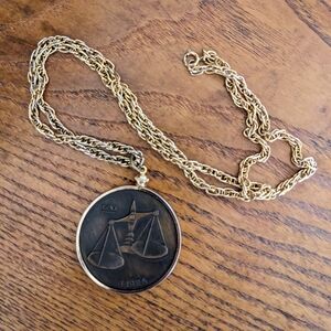1970s Vintage Libra Necklace